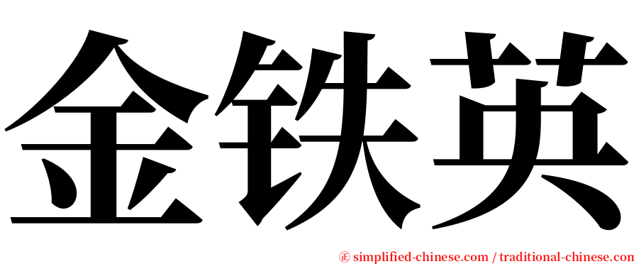 金铁英 serif font