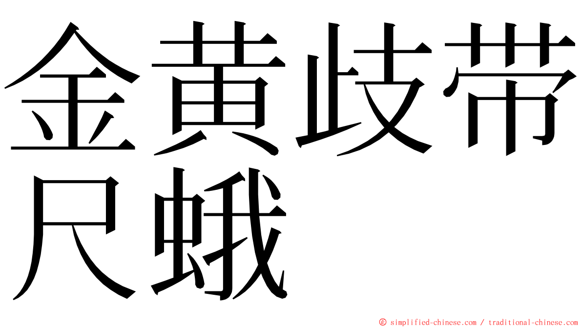 金黄歧带尺蛾 ming font