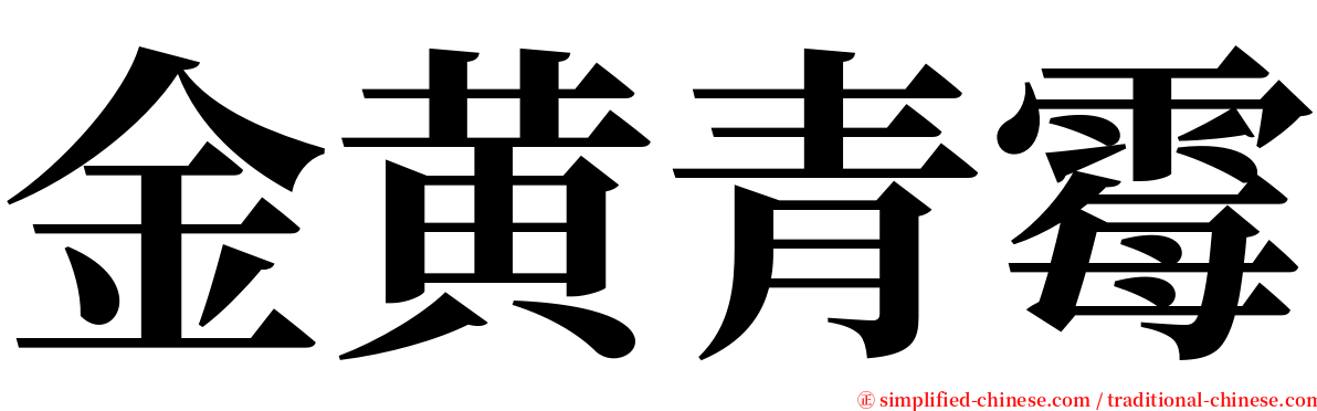 金黄青霉 serif font