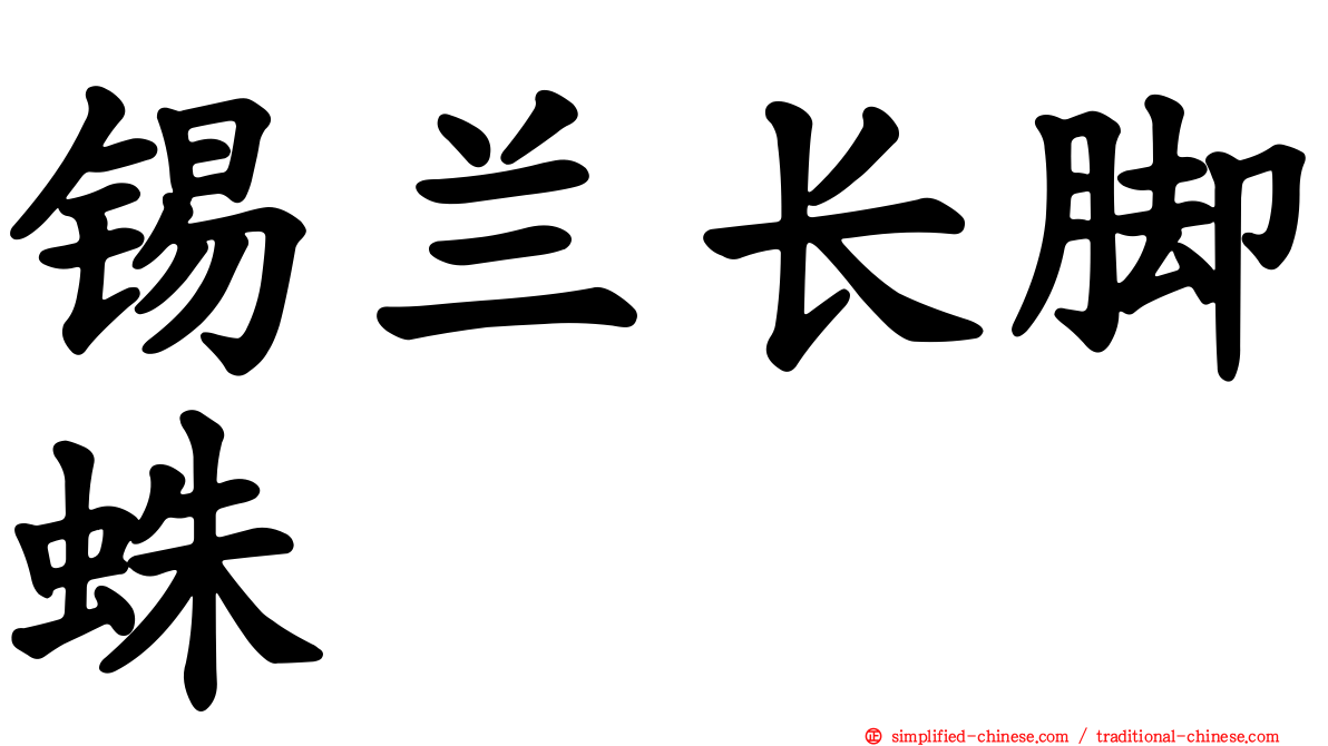 锡兰长脚蛛
