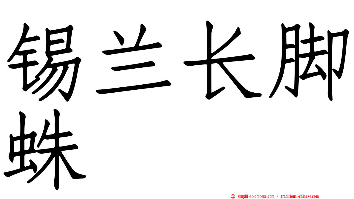 锡兰长脚蛛
