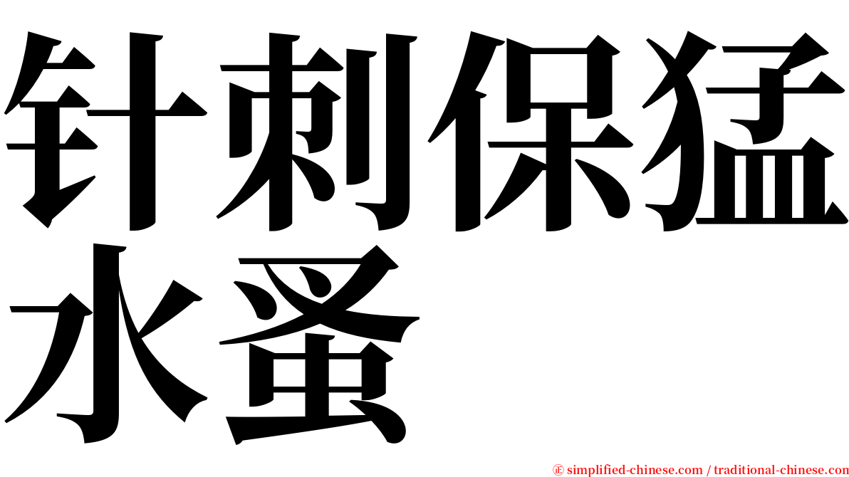 针刺保猛水蚤 serif font