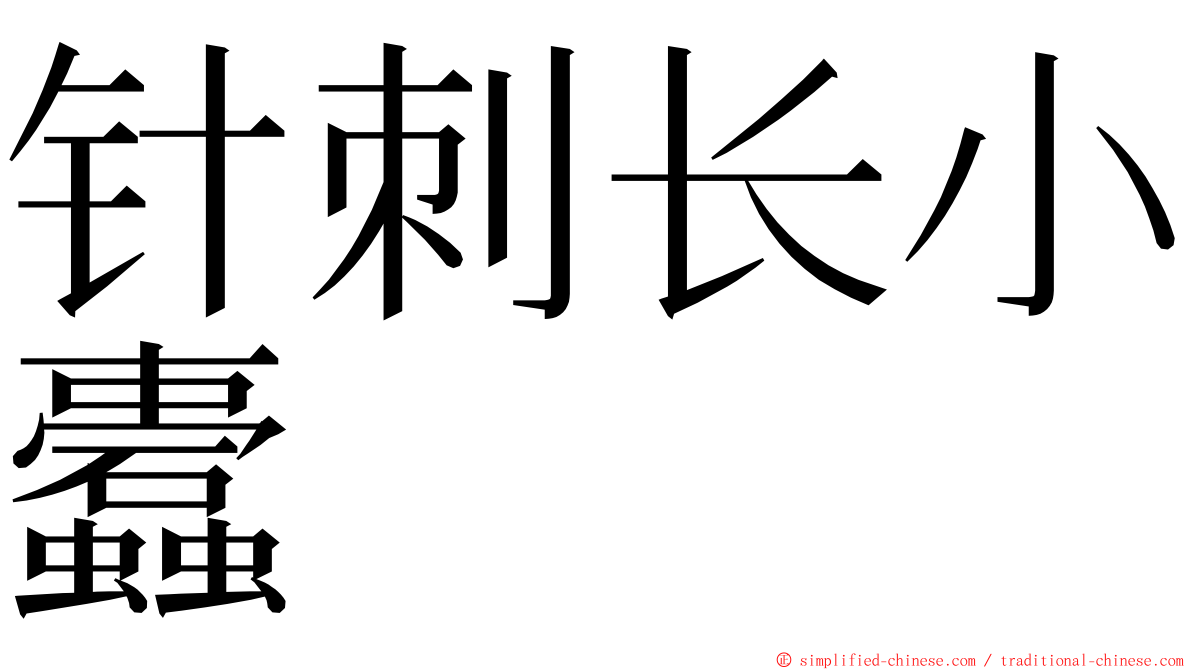 针刺长小蠹 ming font