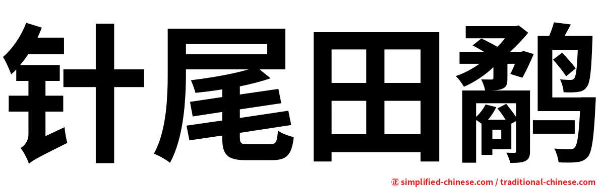 针尾田鹬