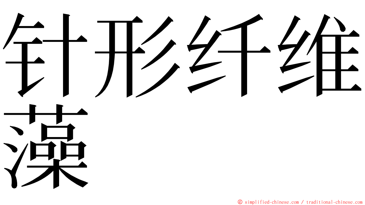 针形纤维藻 ming font