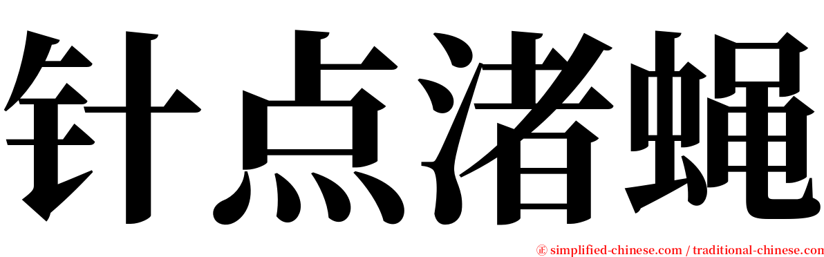 针点渚蝇 serif font