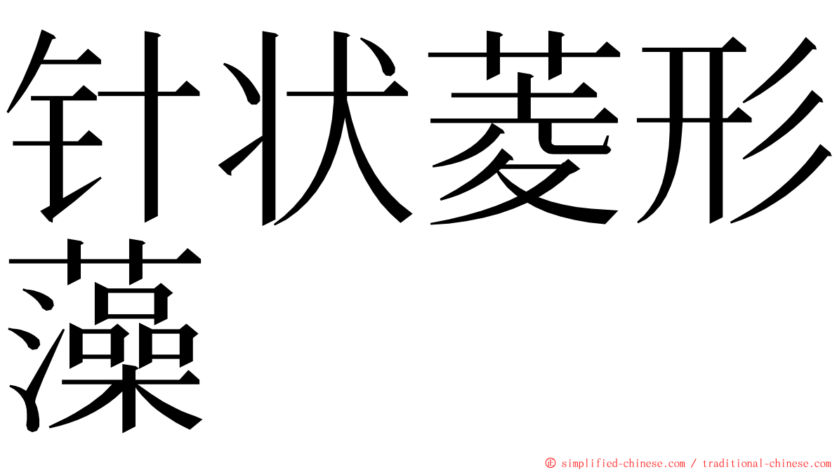 针状菱形藻 ming font