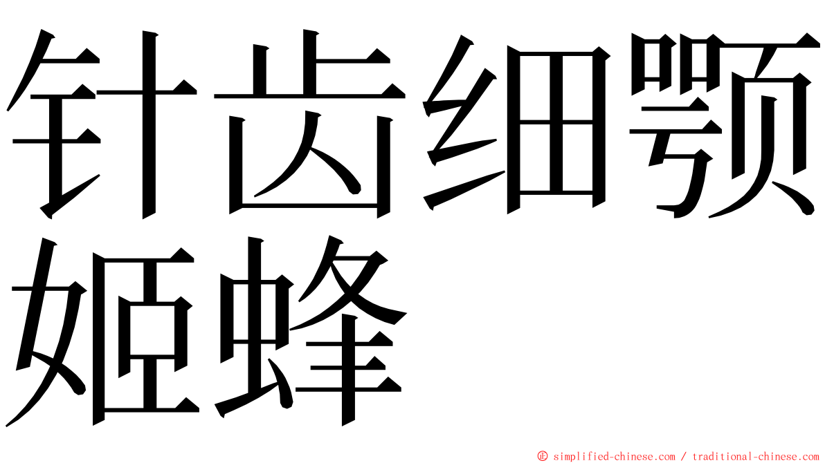 针齿细颚姬蜂 ming font