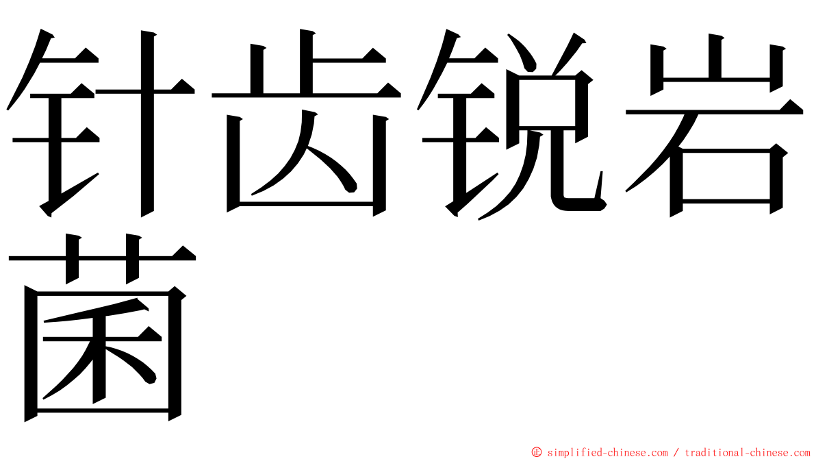 针齿锐岩菌 ming font