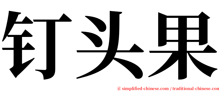 钉头果 serif font