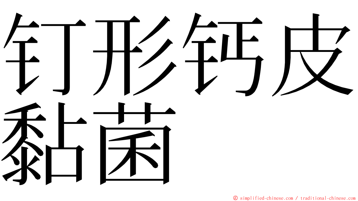 钉形钙皮黏菌 ming font