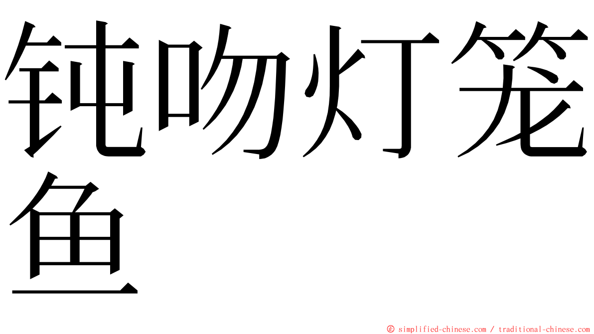 钝吻灯笼鱼 ming font