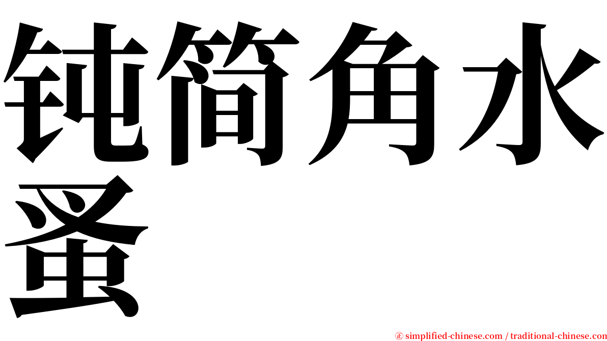 钝简角水蚤 serif font