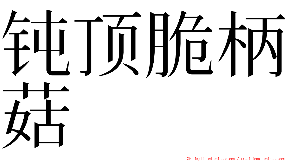 钝顶脆柄菇 ming font