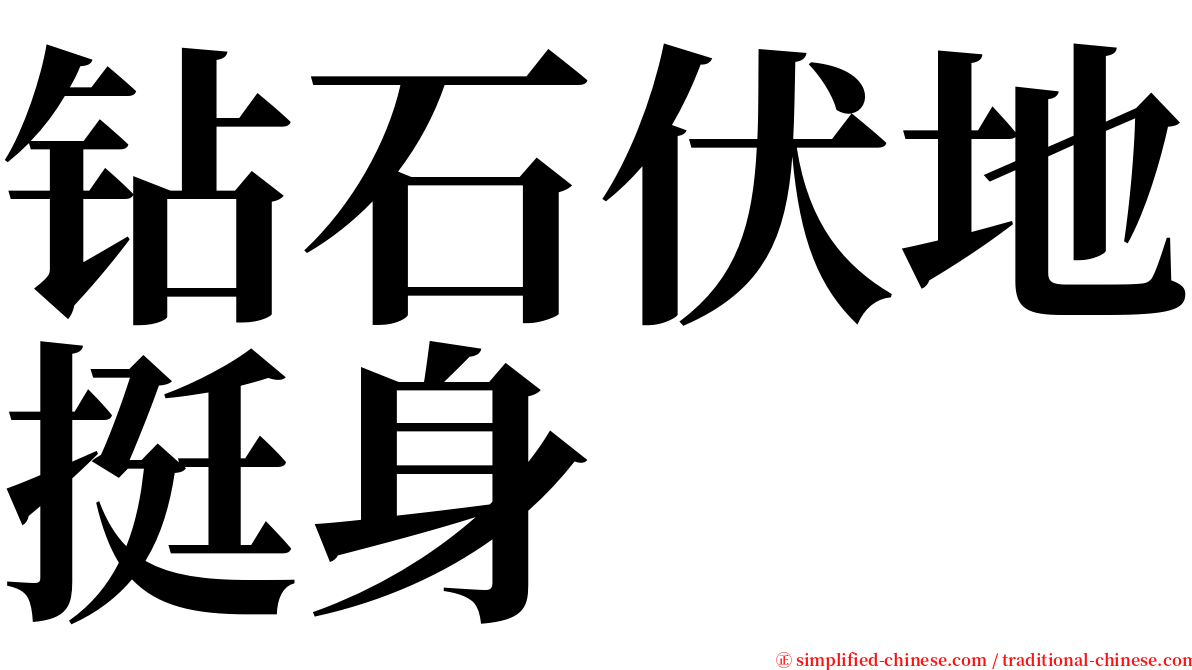 钻石伏地挺身 serif font