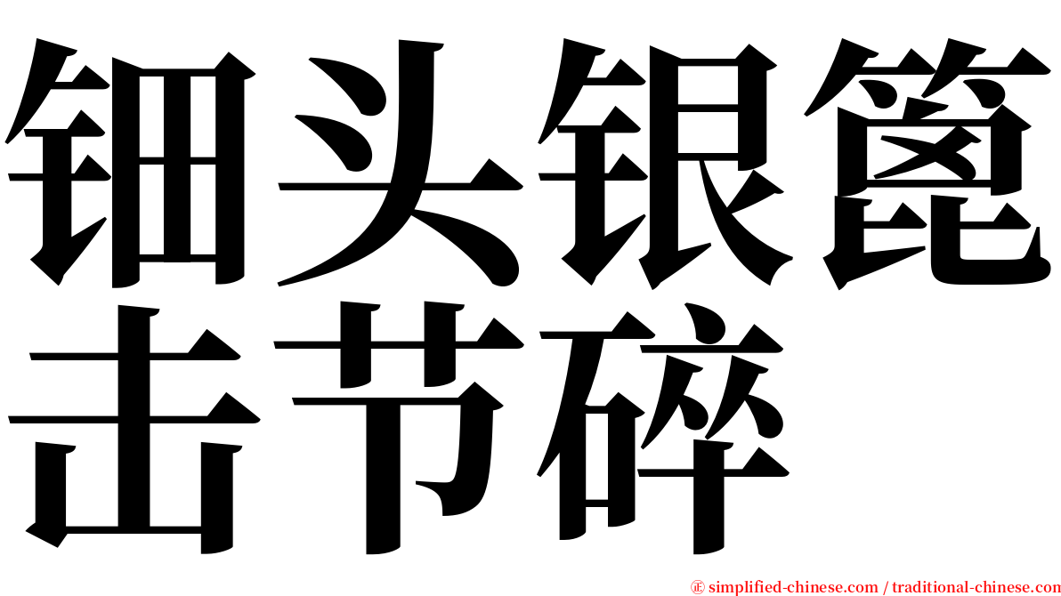 钿头银篦击节碎 serif font