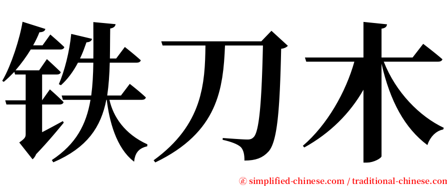 铁刀木 serif font