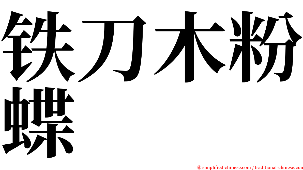 铁刀木粉蝶 serif font