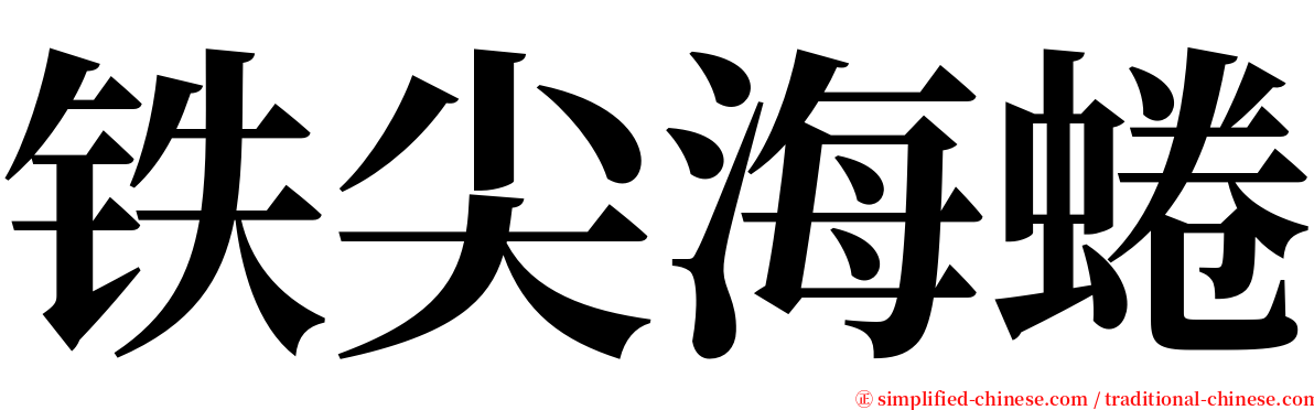 铁尖海蜷 serif font