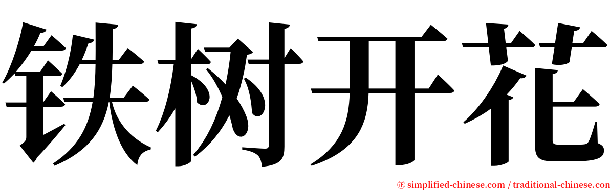 铁树开花 serif font