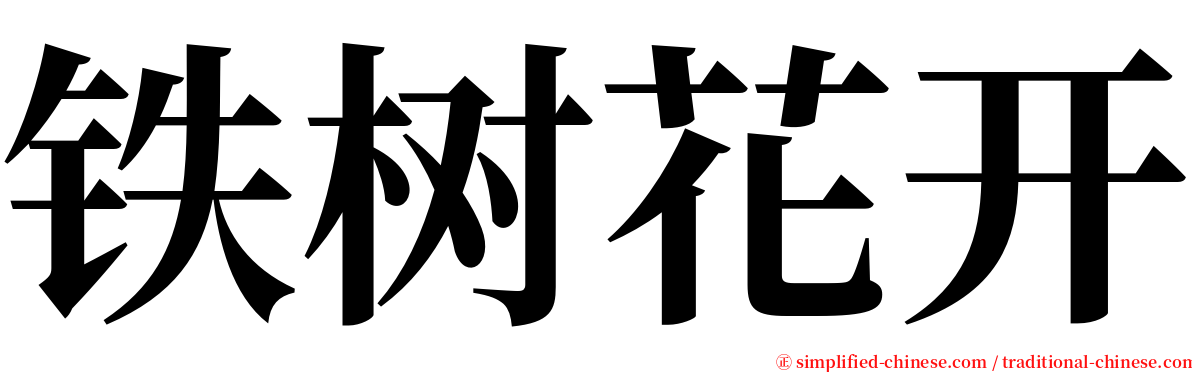 铁树花开 serif font