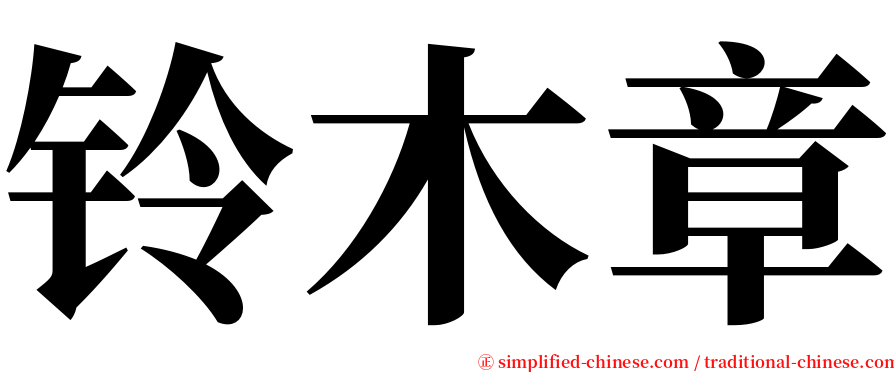 铃木章 serif font