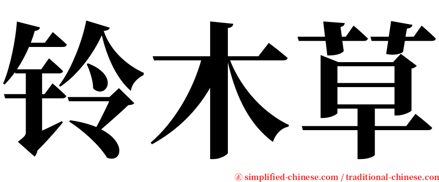 铃木草 serif font