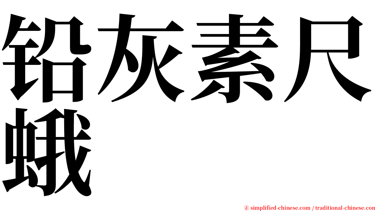 铅灰素尺蛾 serif font