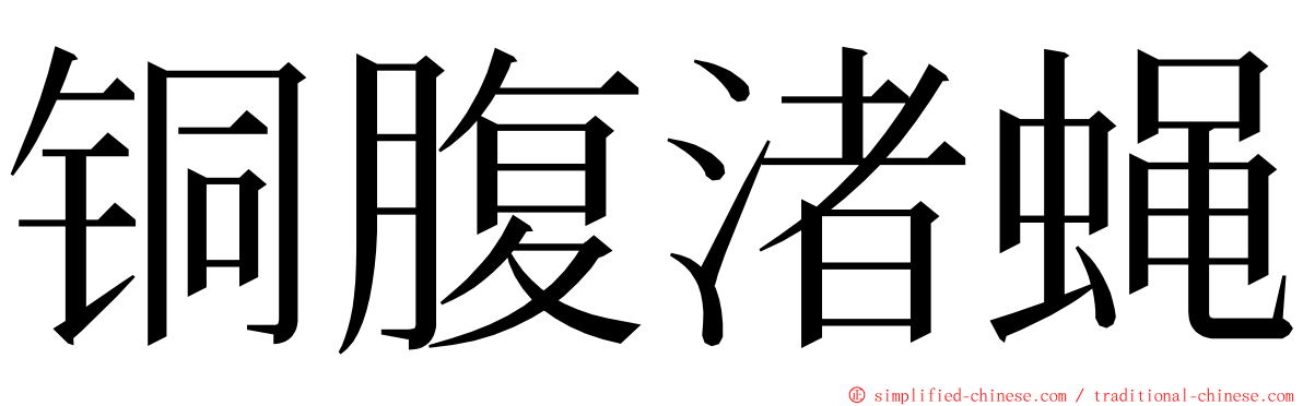 铜腹渚蝇 ming font