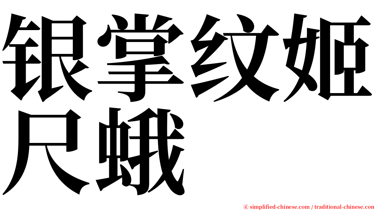 银掌纹姬尺蛾 serif font