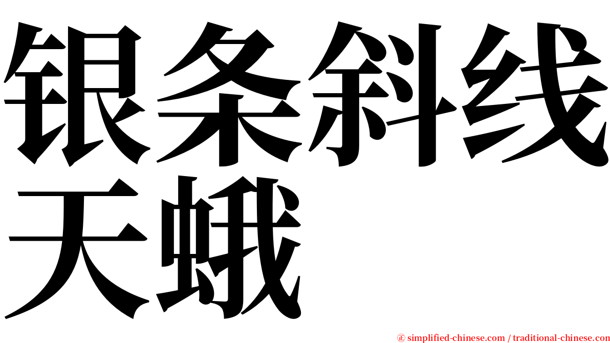 银条斜线天蛾 serif font