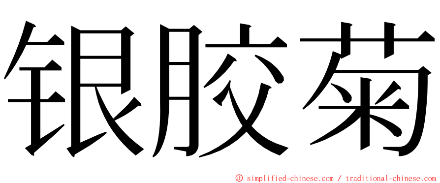 银胶菊 ming font