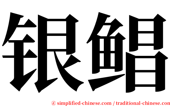 银鲳 serif font