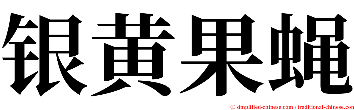 银黄果蝇 serif font