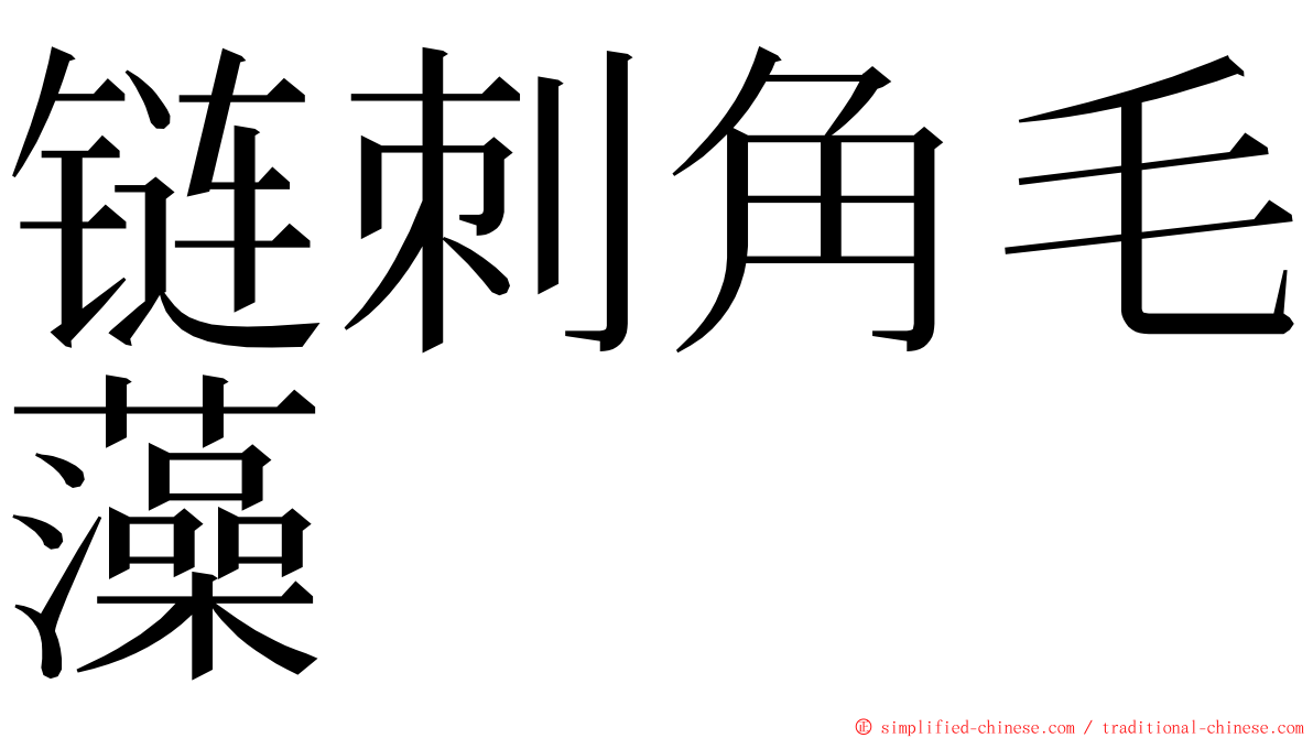 链刺角毛藻 ming font