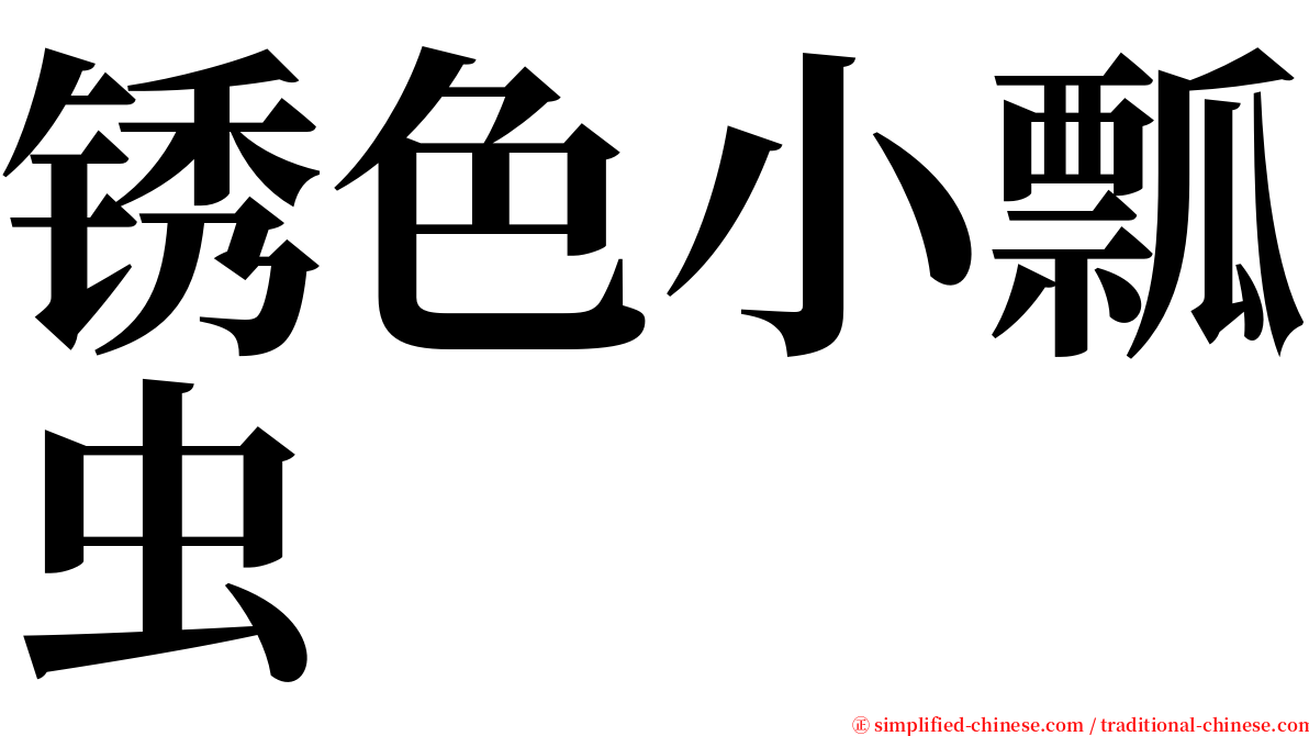 锈色小瓢虫 serif font