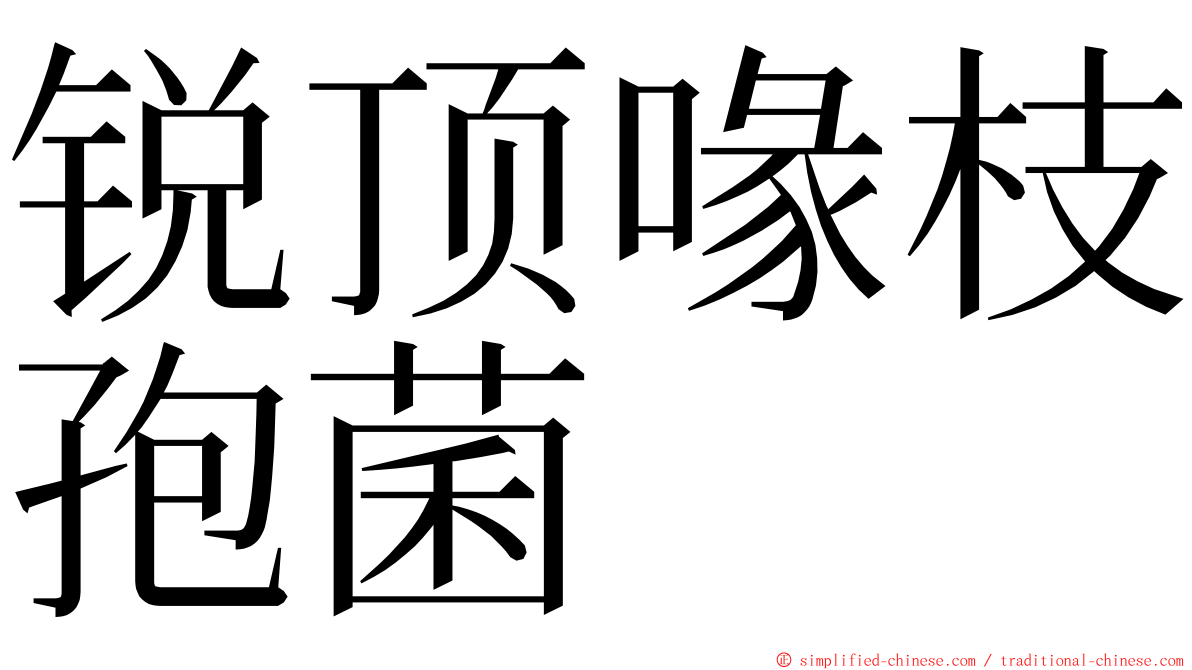 锐顶喙枝孢菌 ming font