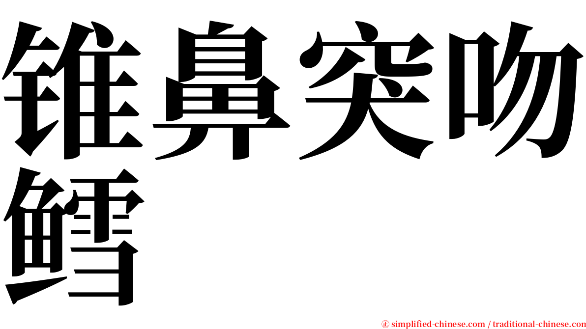 锥鼻突吻鳕 serif font