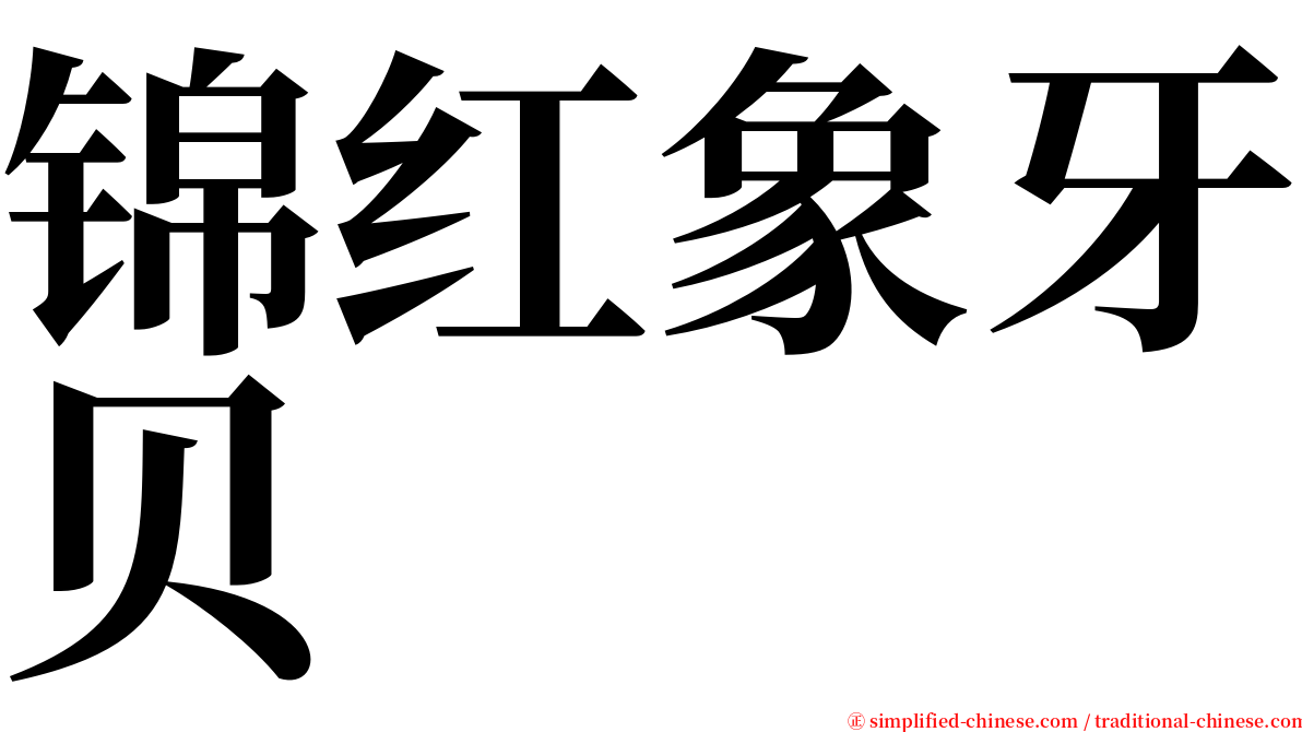 锦红象牙贝 serif font