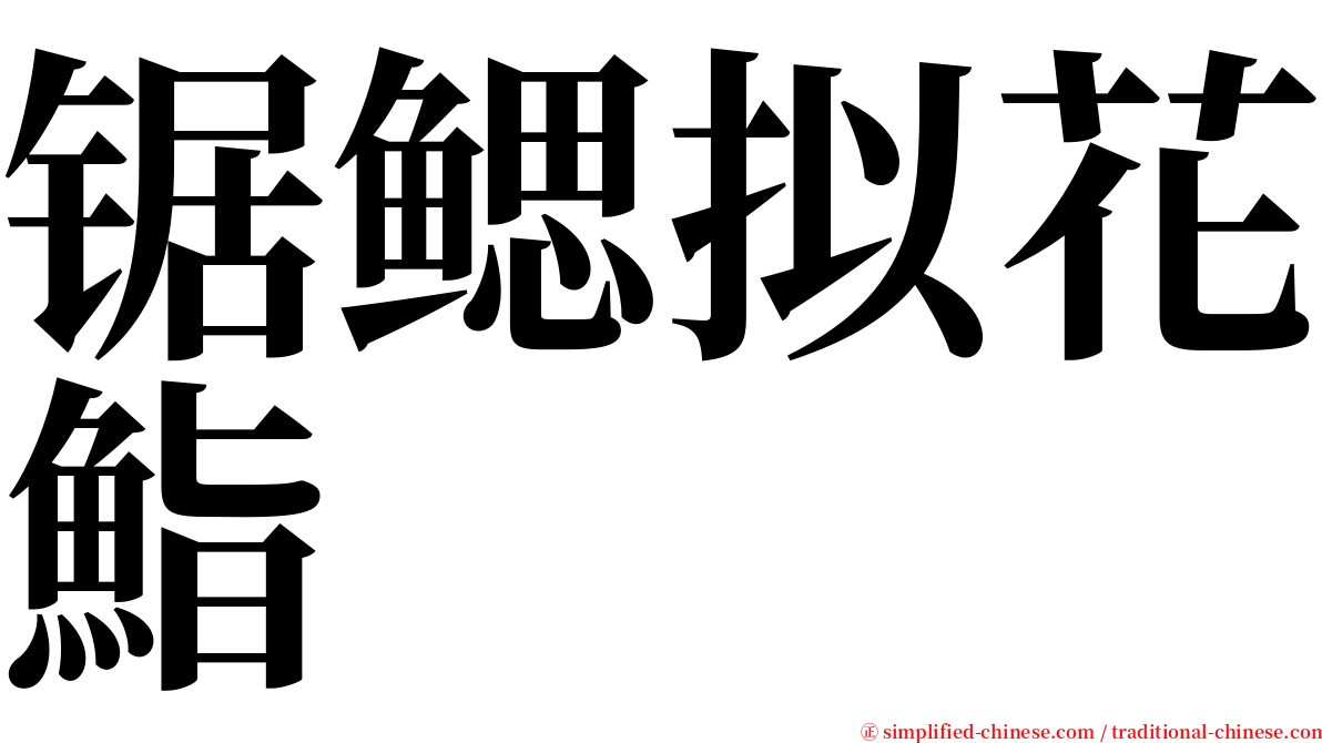 锯鳃拟花鮨 serif font