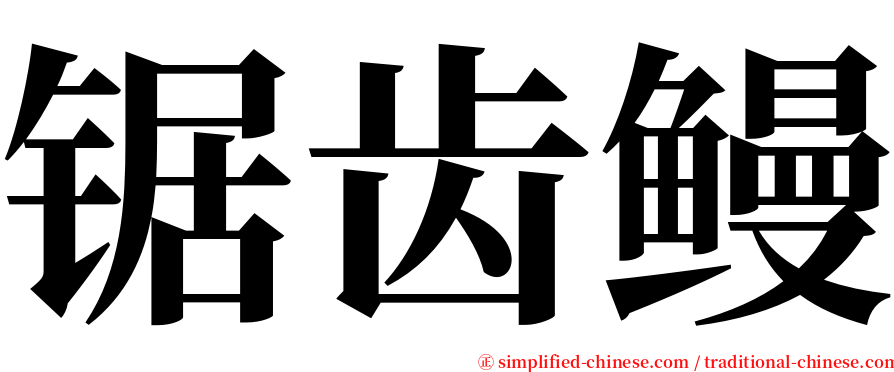 锯齿鳗 serif font