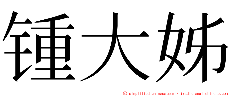 锺大姊 ming font