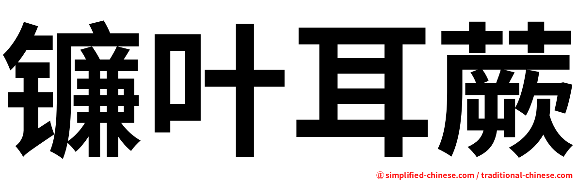 镰叶耳蕨