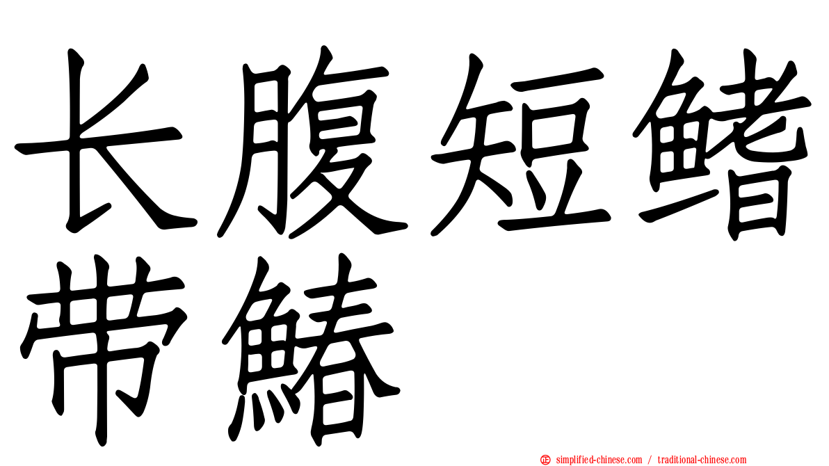 长腹短鳍带䲠