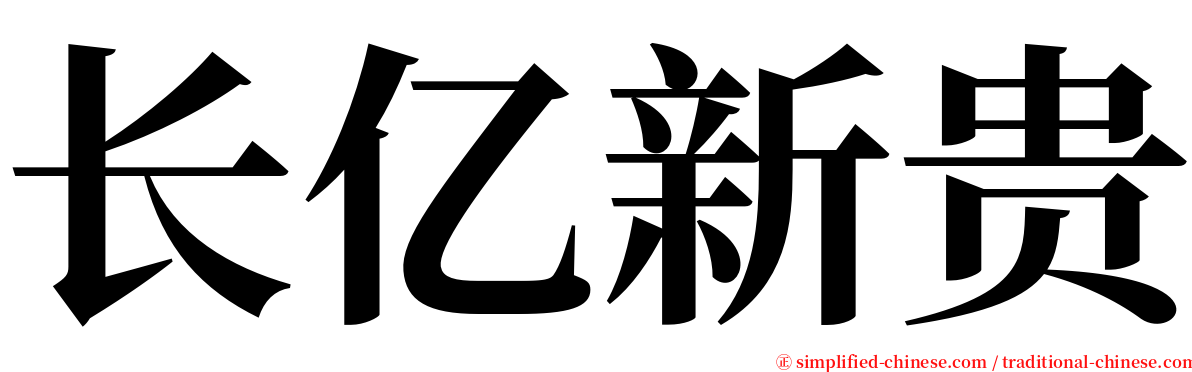 长亿新贵 serif font