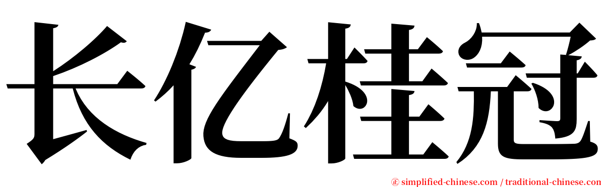 长亿桂冠 serif font