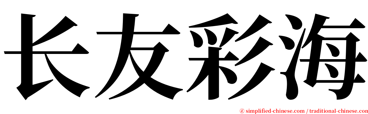 长友彩海 serif font