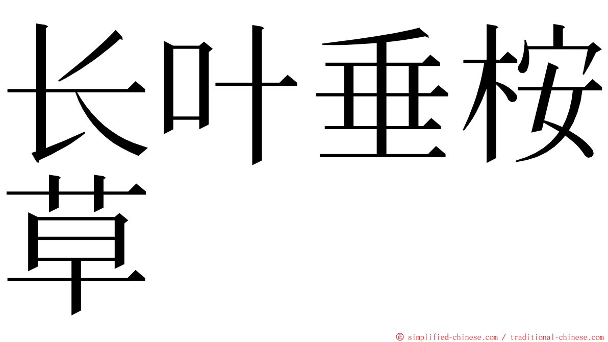 长叶垂桉草 ming font