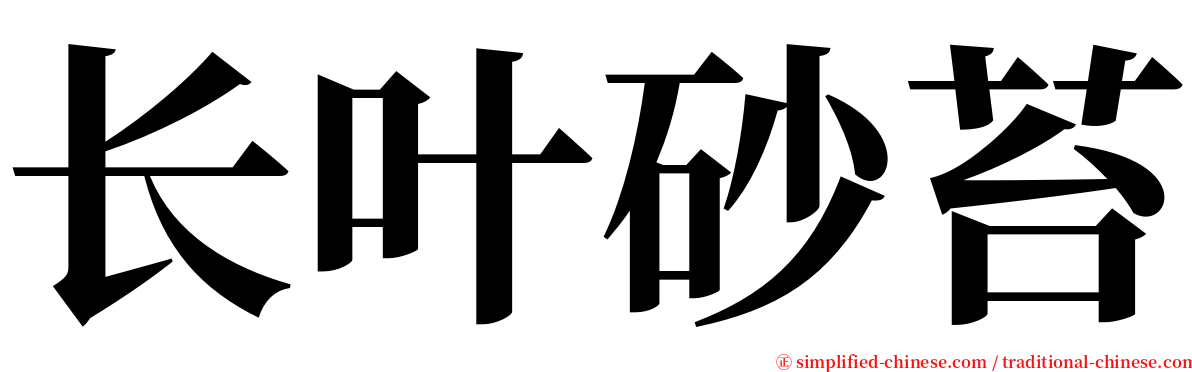 长叶砂苔 serif font