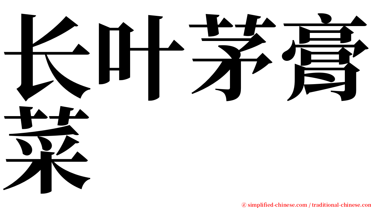 长叶茅膏菜 serif font